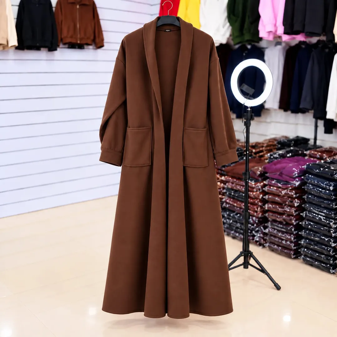 Manteau Long Elégant - Marron