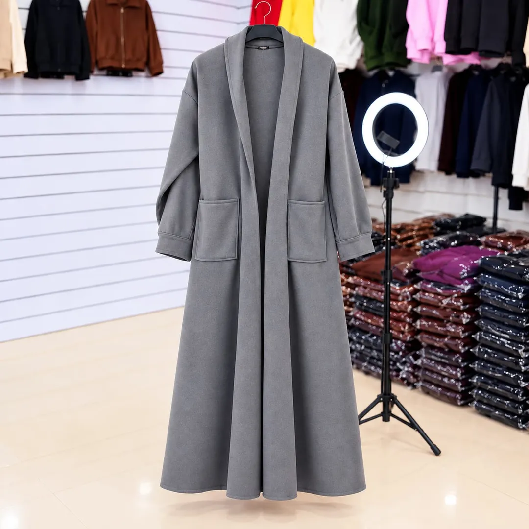 Manteau Long Elégant - Gris